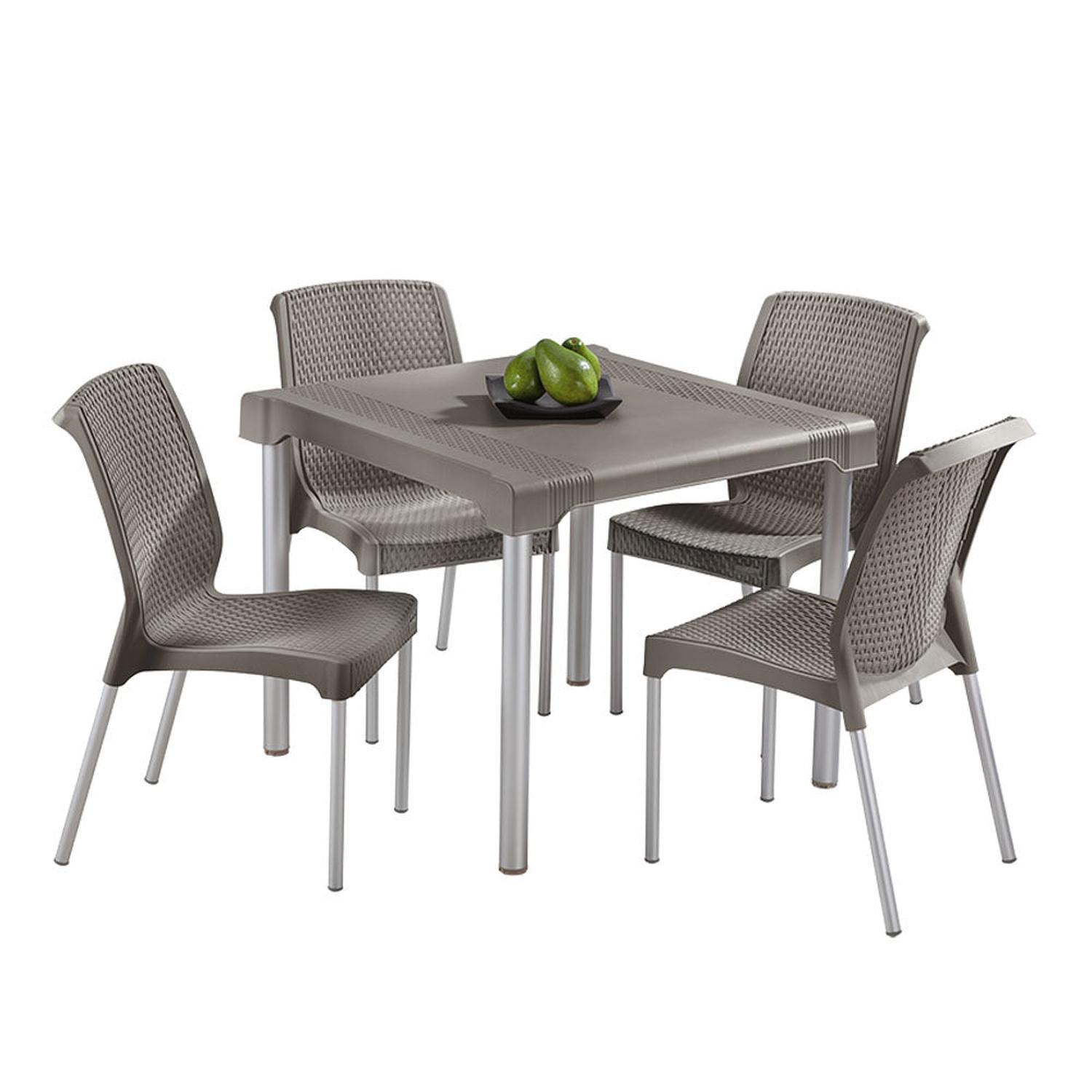 MESA RIMAX RX9408 TERRAZA PATAS ALUMINIO 85X85 CM SHIA - 3
