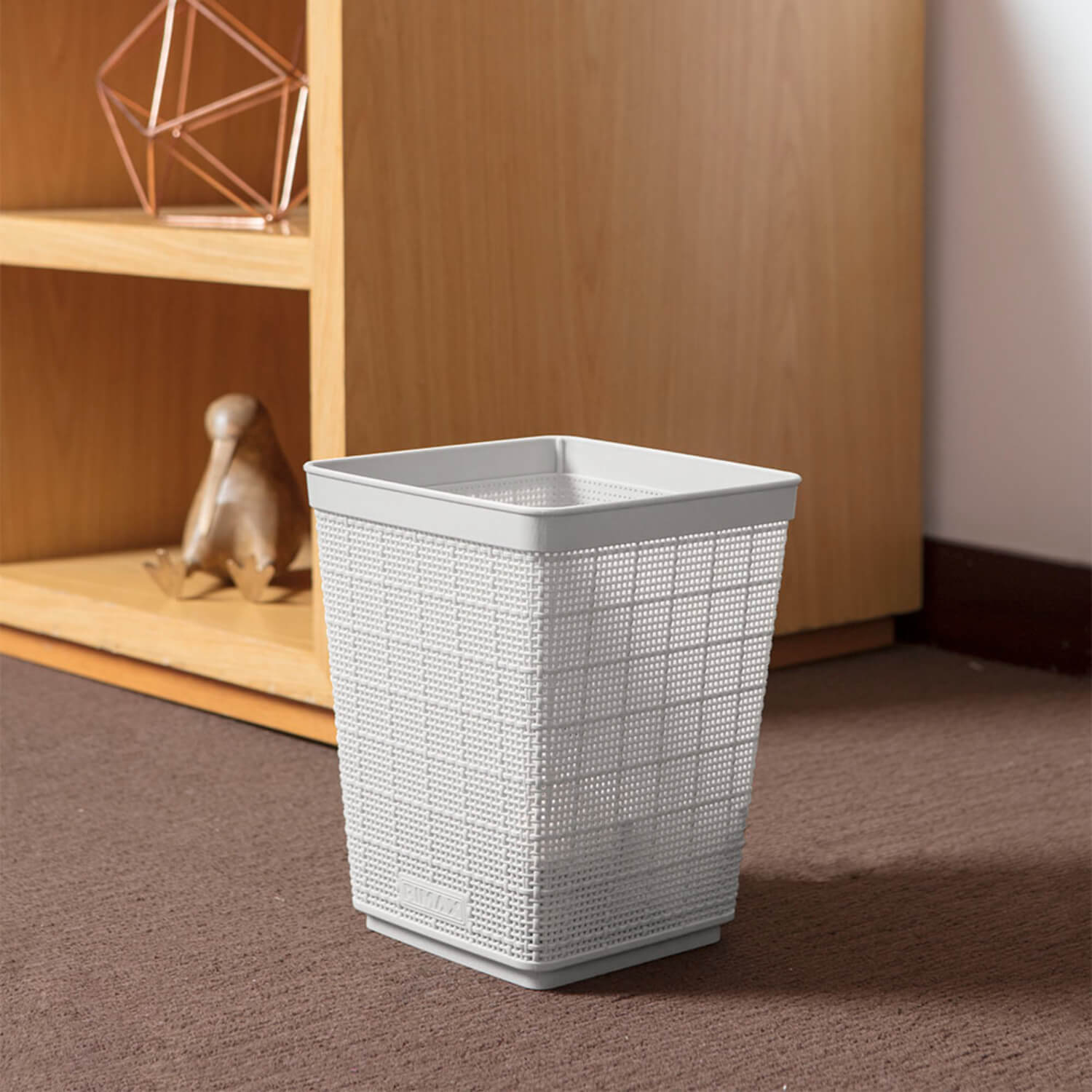PAPELERA 6L FIGUE GRIS HIELO 19X24CMS RIMAX - 2