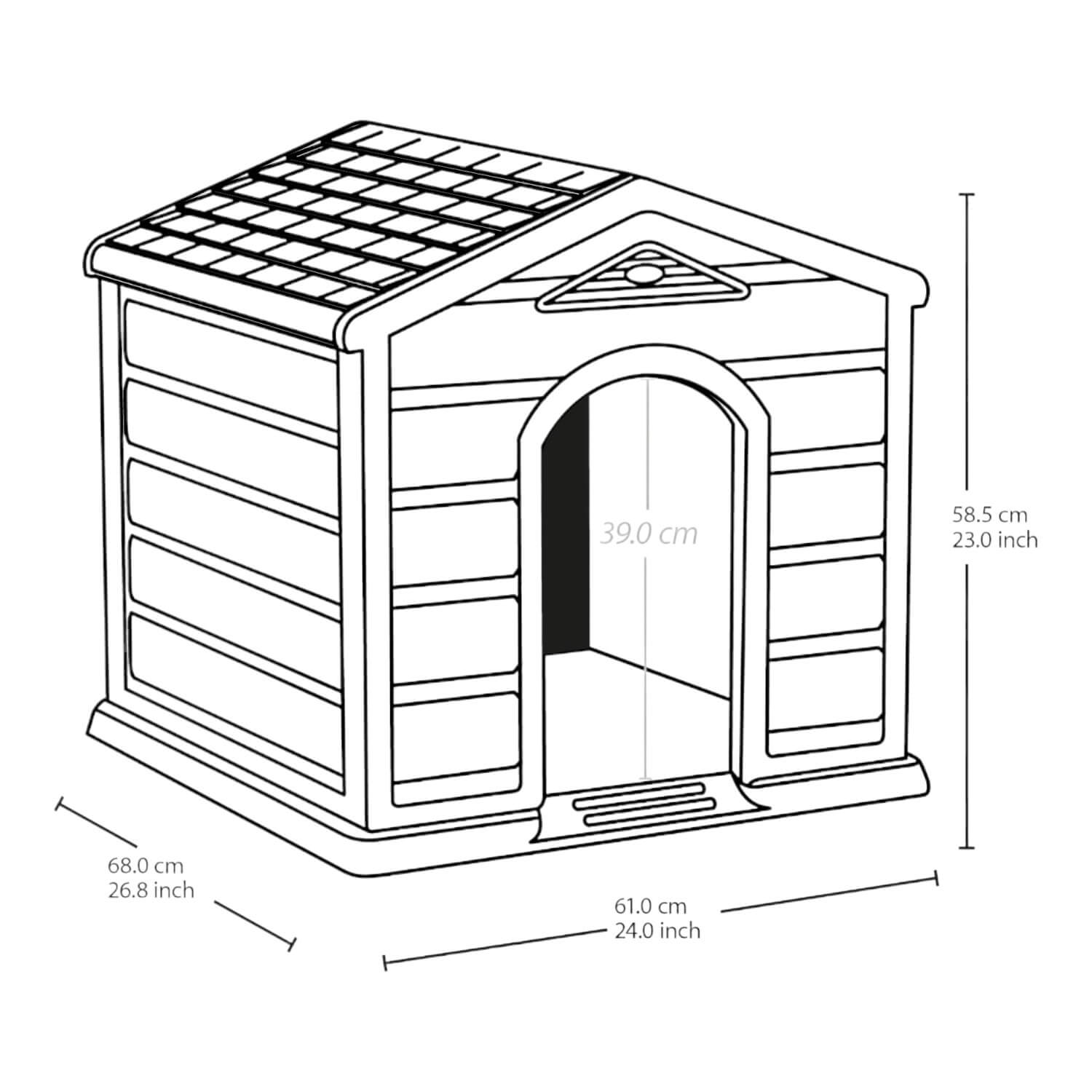 CASA PERRO RX12955 RIMAX PEQUEÑA TECHO AZUL 68X61X58 CM - 2