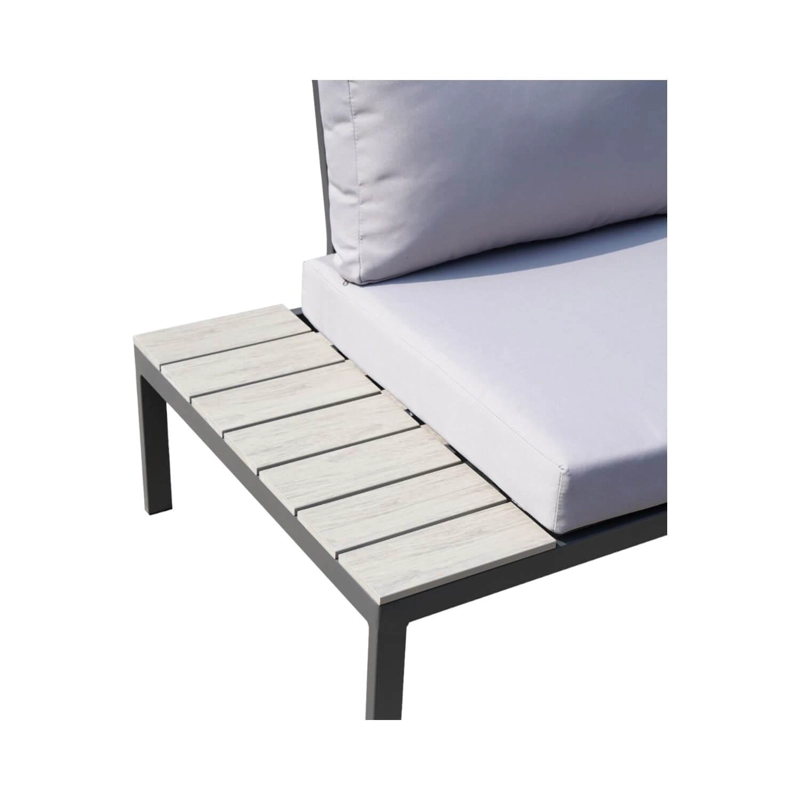 JUEGO SET TERRAZA NORTHWEST NW-SM02 GRIS COSTA BRAVA 3 PIEZAS CON COJIN - 2
