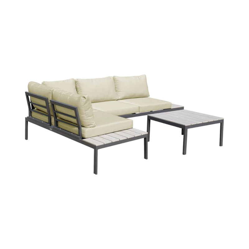JUEGO SET TERRAZA NORTHWEST NW-SM03 BEIGE CERDEÑA 3 PIEZAS CON COJIN - 3