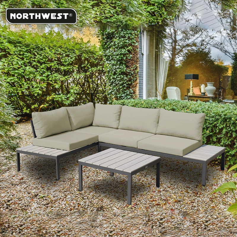 JUEGO SET TERRAZA NORTHWEST NW-SM03 BEIGE CERDEÑA 3 PIEZAS CON COJIN - 6