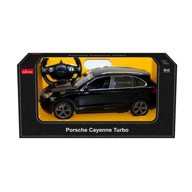 AUTO A CONTROL REMOTO RASTAR RA42900 NEGRO PORSCHE CAYENNE TURBO ESCALA 1:14 - 2