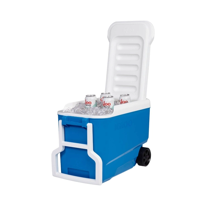 COOLER IGLOO NEVERA HIELERA CON RUEDAS WHEELIE AZUL 36LITROS IG34694 - 2