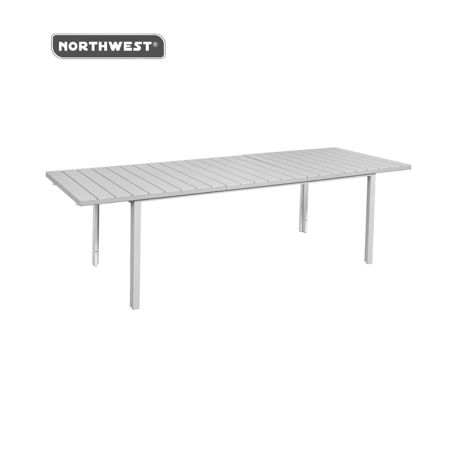 MESA TERRAZA NORTHWEST NW-EXT03 EXTENDIBLE IMPERMEABLE 90X180 240CM ACERO - 3