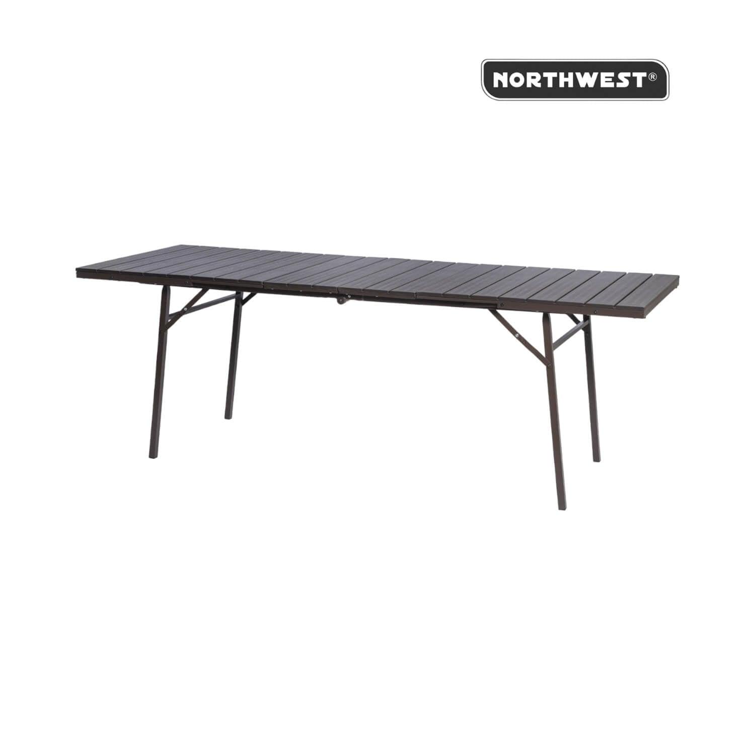 MESA TERRAZA NORTHWEST NW-EXT02 EXTENDIBLE PLEGABLE 78X166 214CM ACERO - 4
