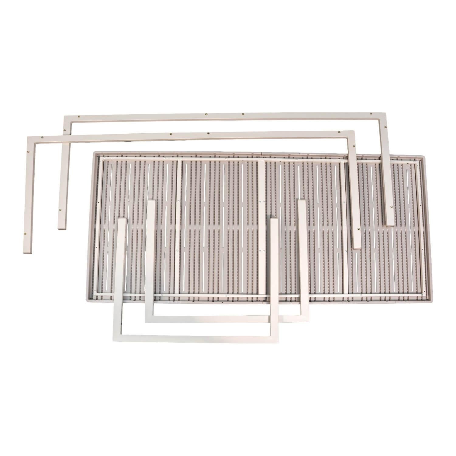 MESA TERRAZA NORTHWEST NW-DM05 POLYWOOD IMPERMEABLE 180X90CM BLANCO ACERO - 2