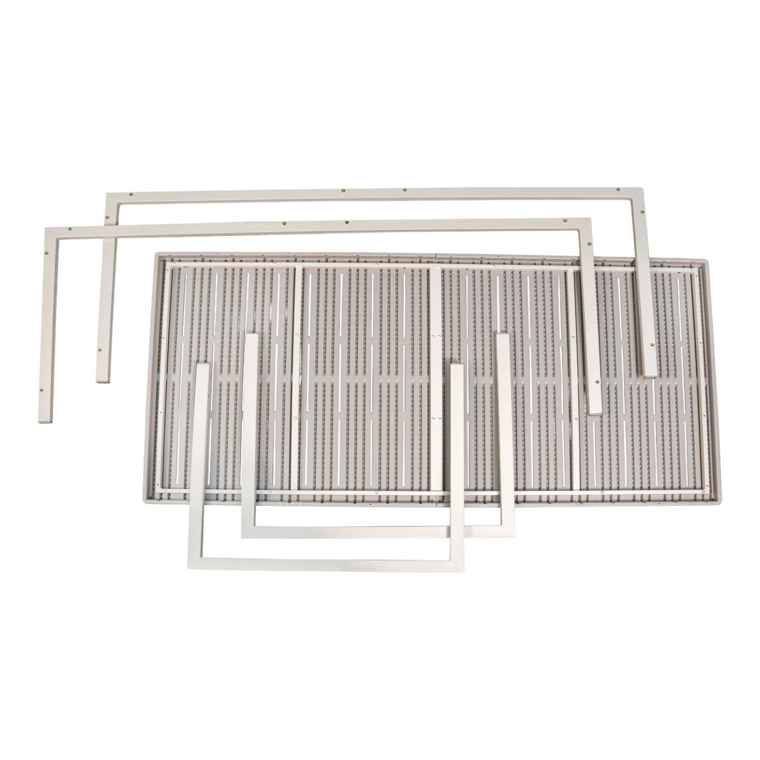 MESA TERRAZA NORTHWEST NW-DM04 POLYWOOD IMPERMEABLE 180X90CM BEIGE ACERO - 2