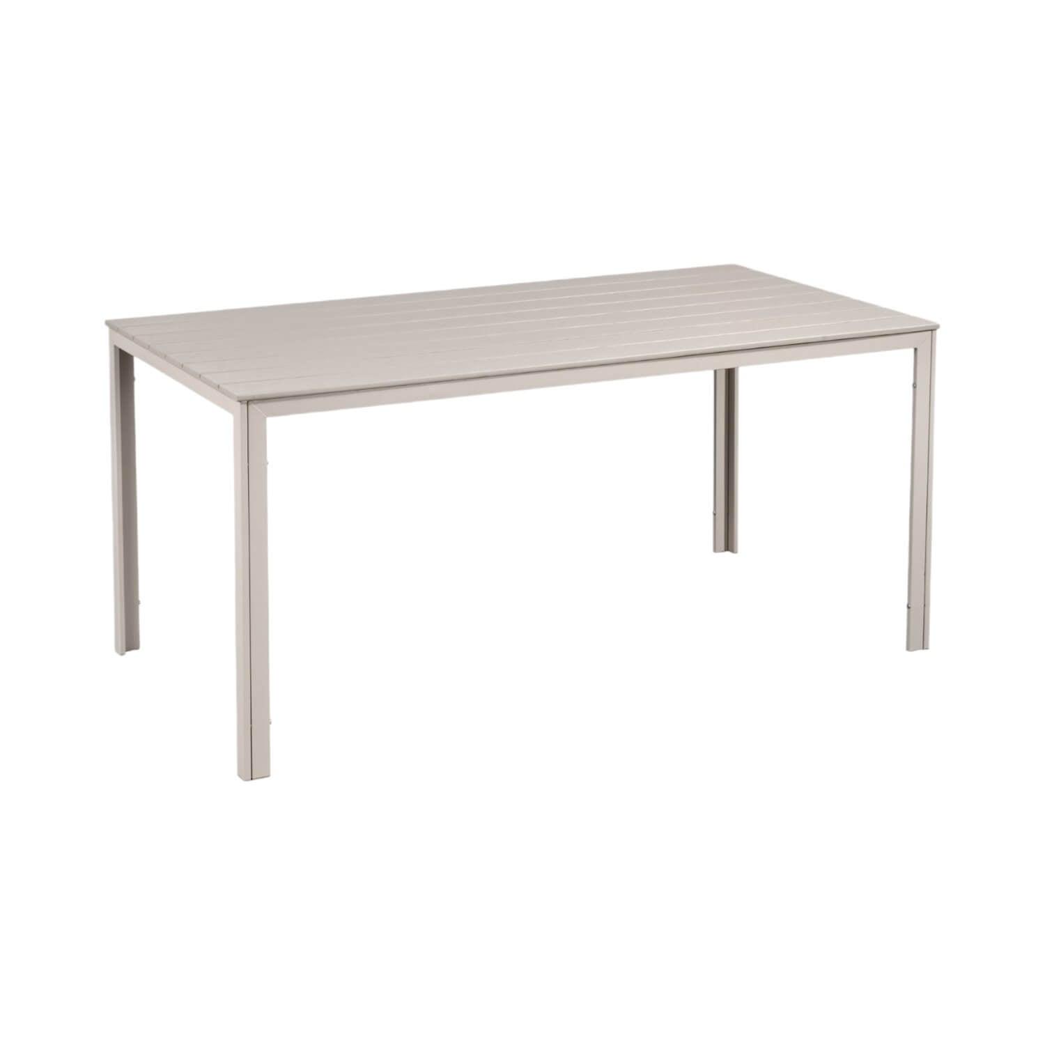 MESA TERRAZA NORTHWEST NW-DM01 POLYWOOD IMPERMEABLE 156X78CM BEIGE ACERO - 1