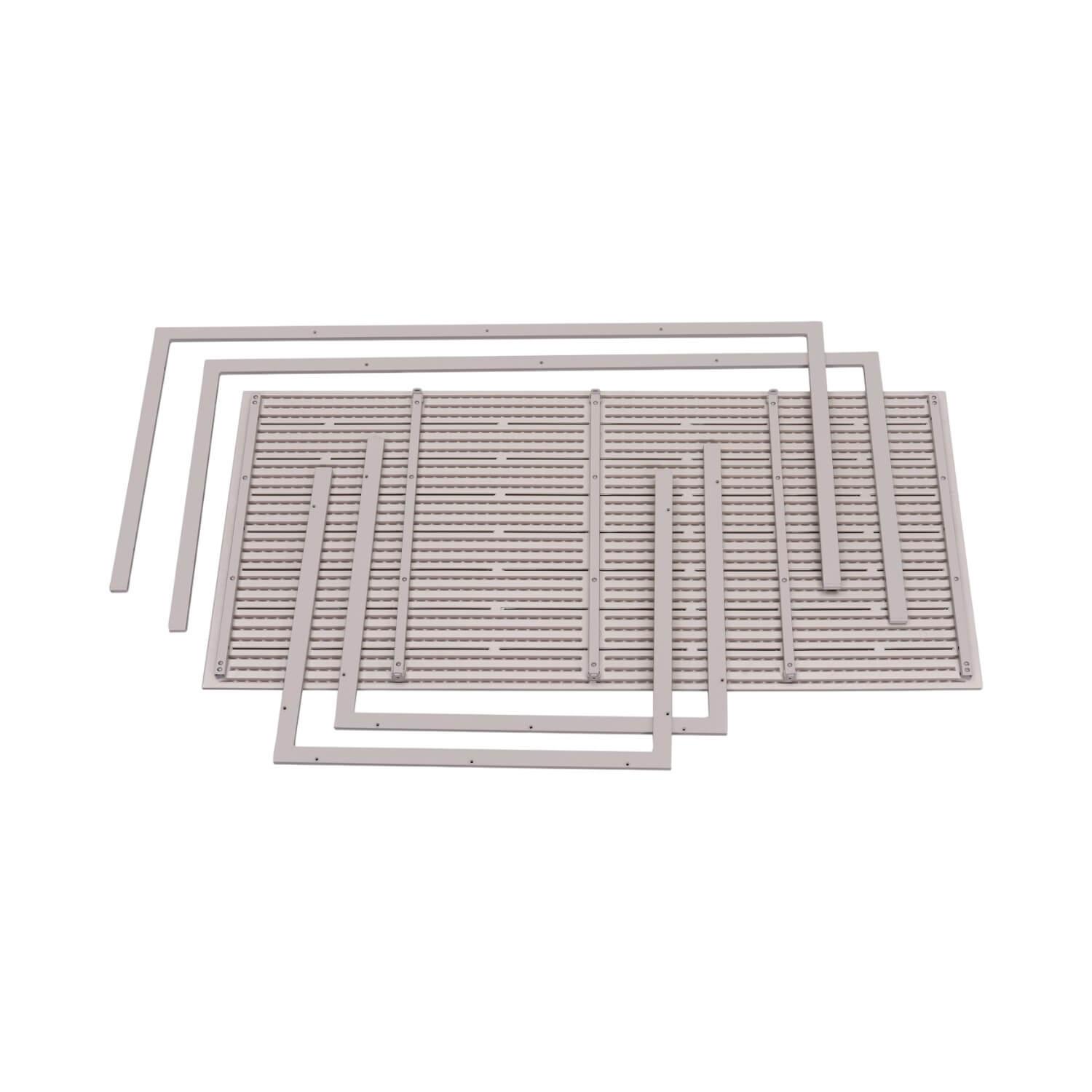 MESA TERRAZA NORTHWEST NW-DM01 POLYWOOD IMPERMEABLE 156X78CM BEIGE ACERO - 2