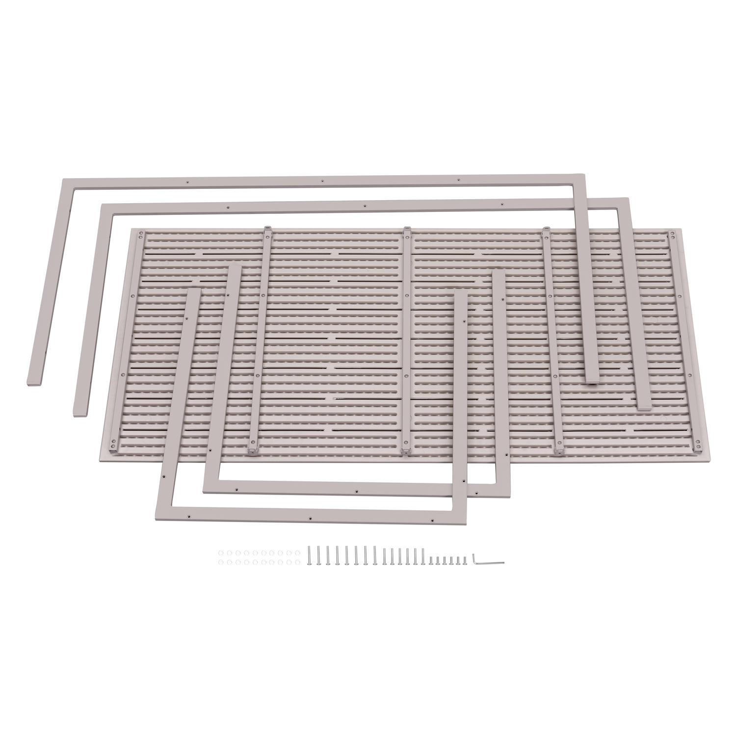 MESA TERRAZA NORTHWEST NW-DM01 POLYWOOD IMPERMEABLE 156X78CM BEIGE ACERO - 5