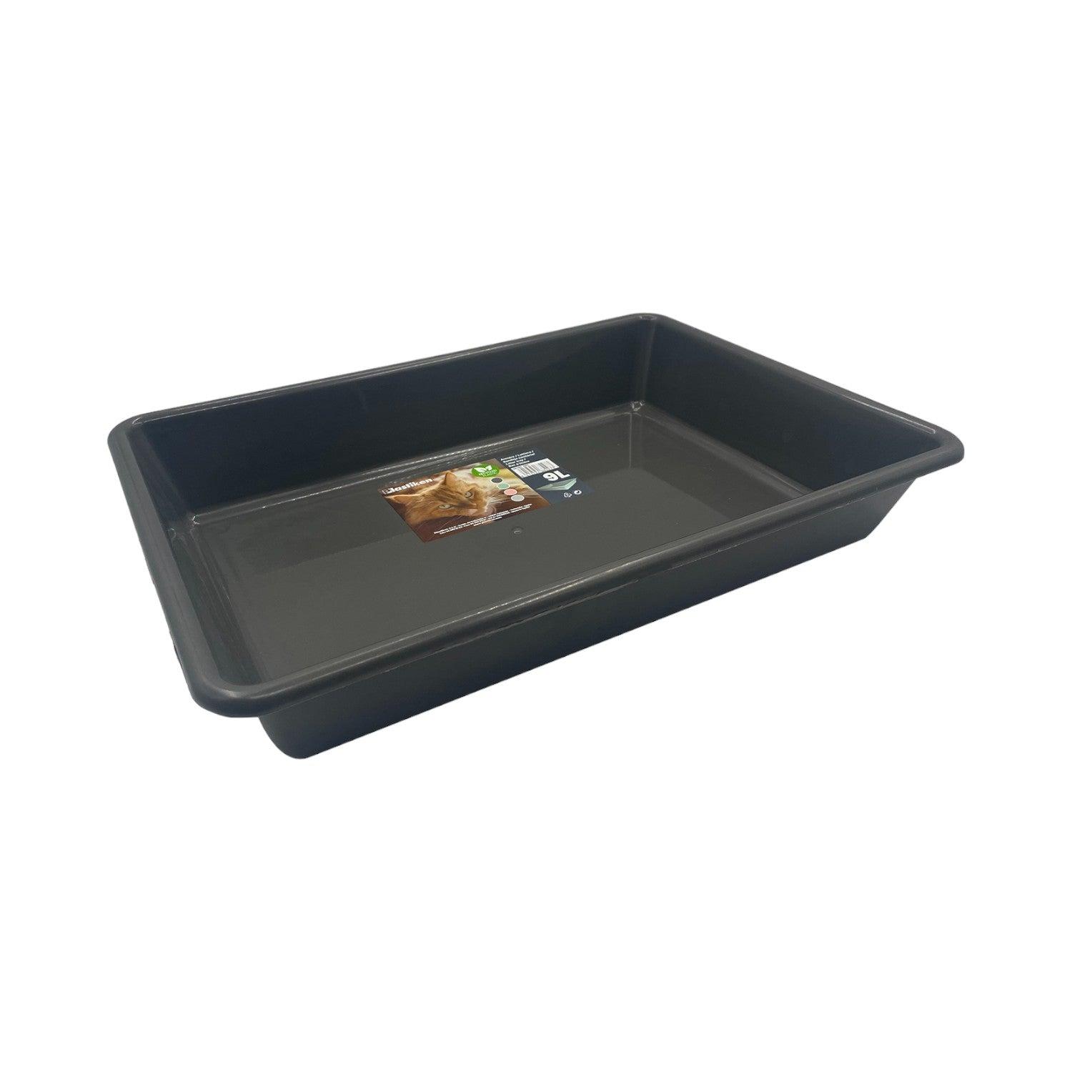 ARENERO GATOS PLASTIKEN PL20160_ANT BANDEJA 9 L NEGRO 48 X 33 X 8 CM