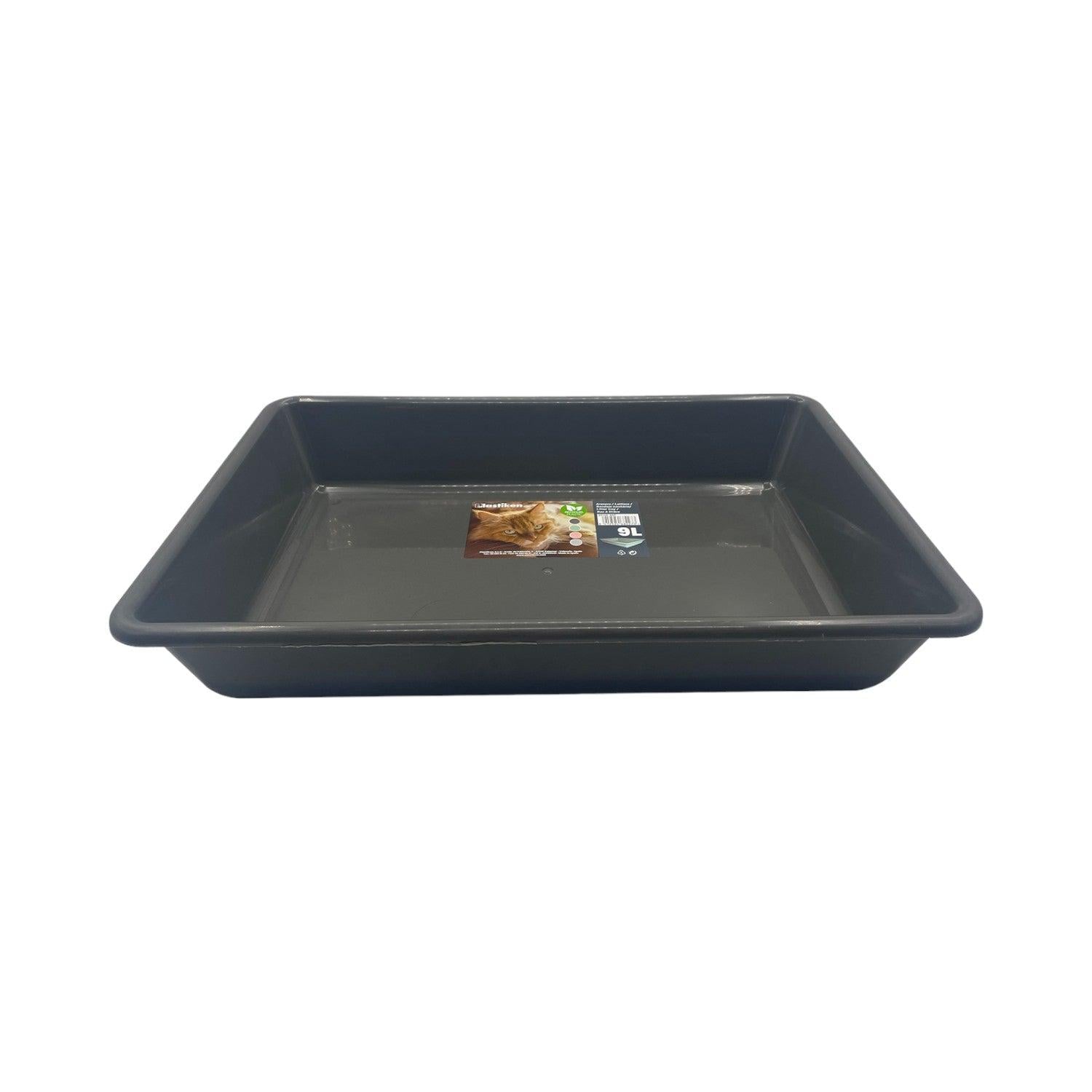ARENERO GATOS PLASTIKEN PL20160_ANT BANDEJA 9 L NEGRO 48 X 33 X 8 CM