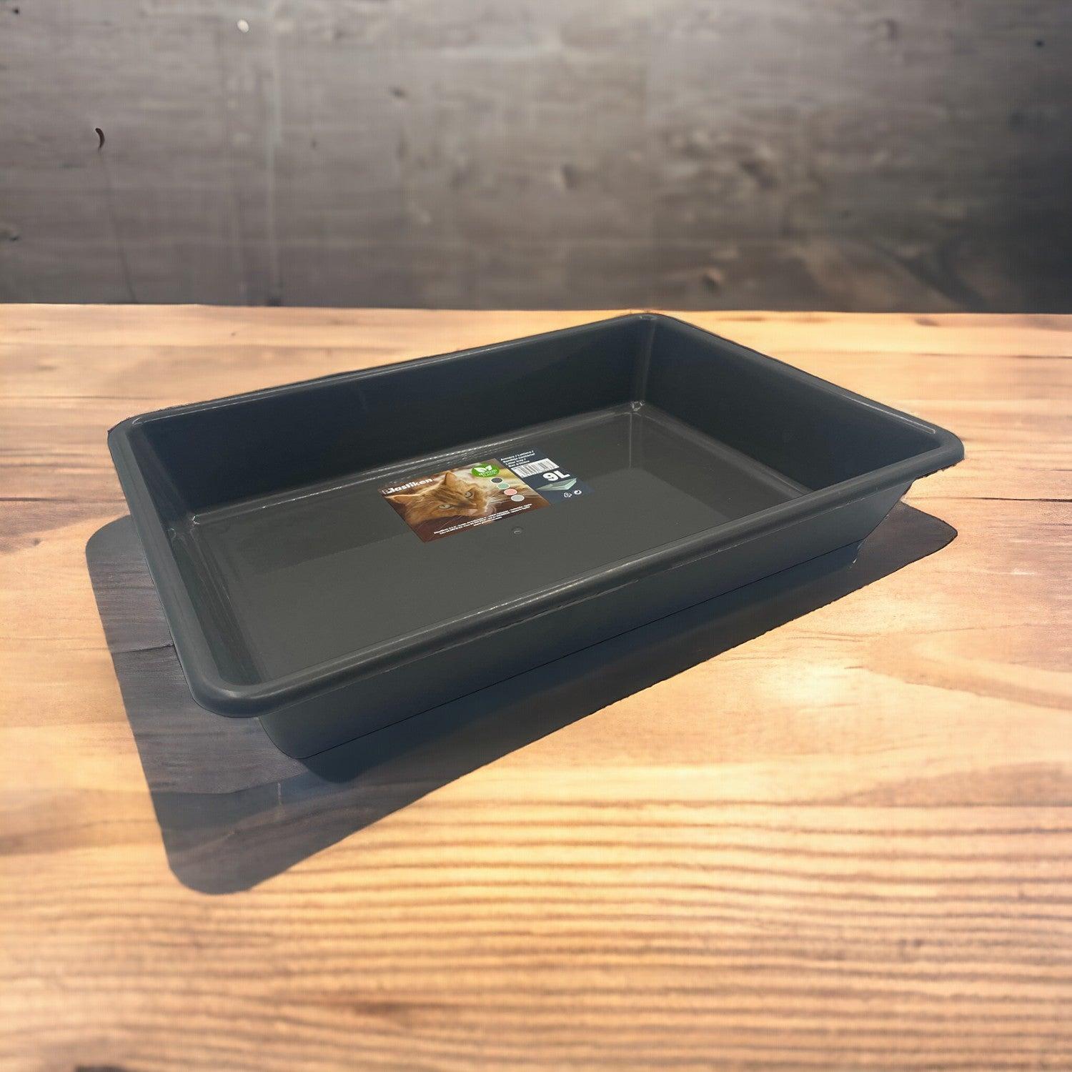 ARENERO GATOS PLASTIKEN PL20160_ANT BANDEJA 9 L NEGRO 48 X 33 X 8 CM