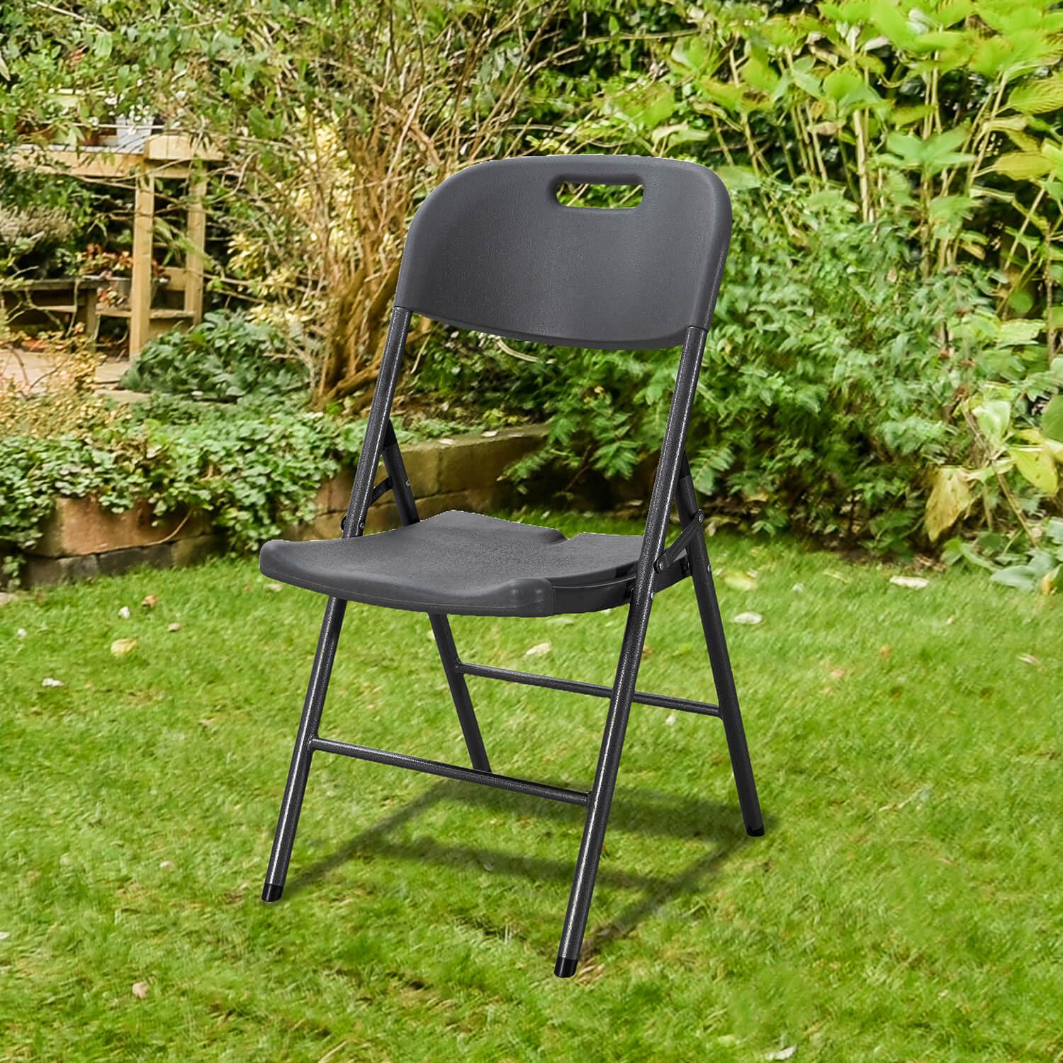 SILLA PLEGABLE NORTHWEST ACERO GRIS 46X53X87CM - 5