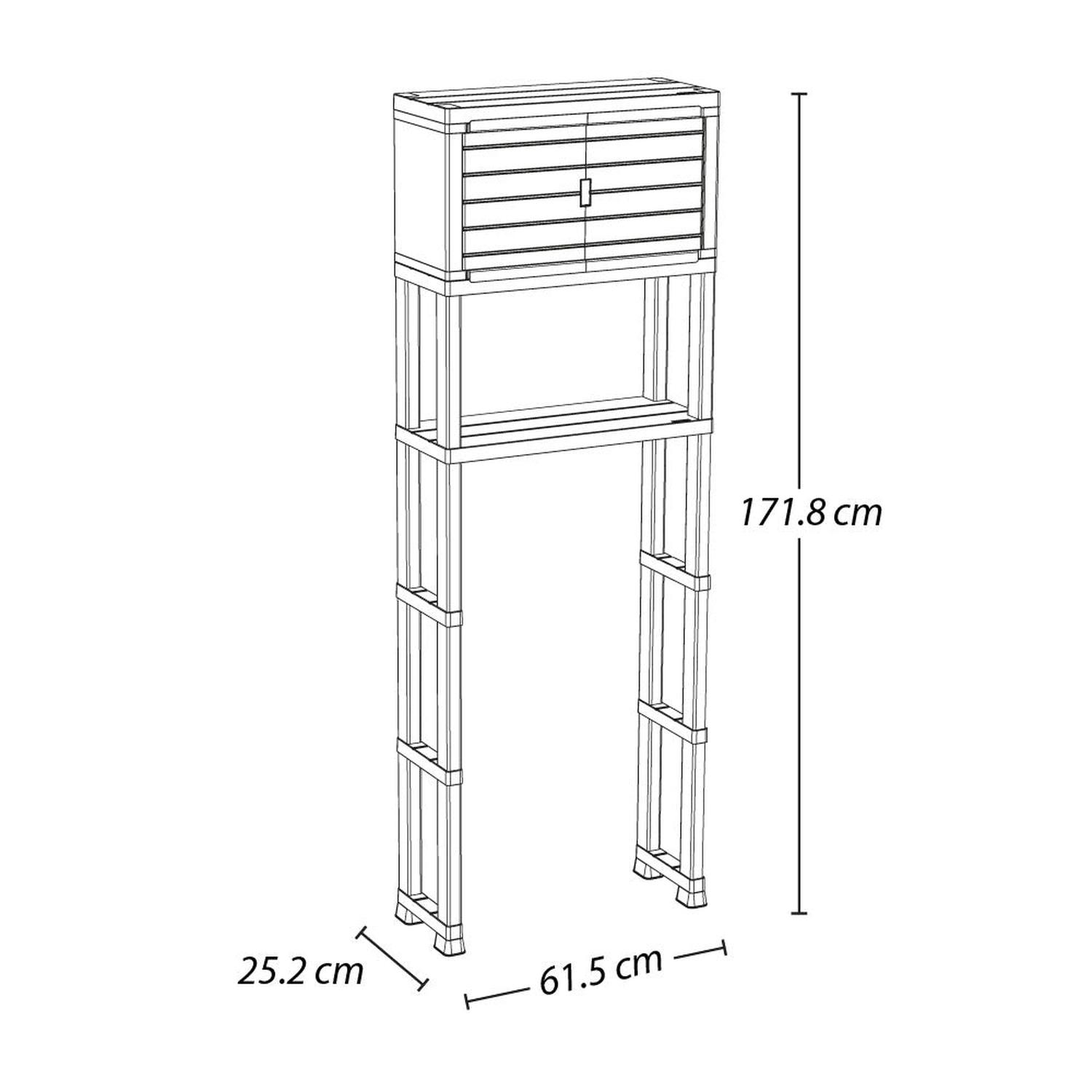 ESTANTE RIMAX ORGANIZADOR BAÑO 61 X 25 X 171 CM BLANCO - 4