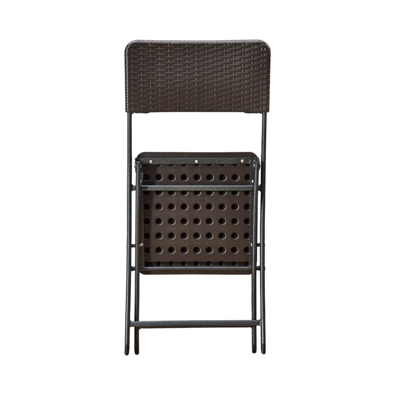 SET NORTHWEST ACERO CAFE 2 SILLAS + MESA CUADRADA PLEGABLE 62 CM RATTAN - 5