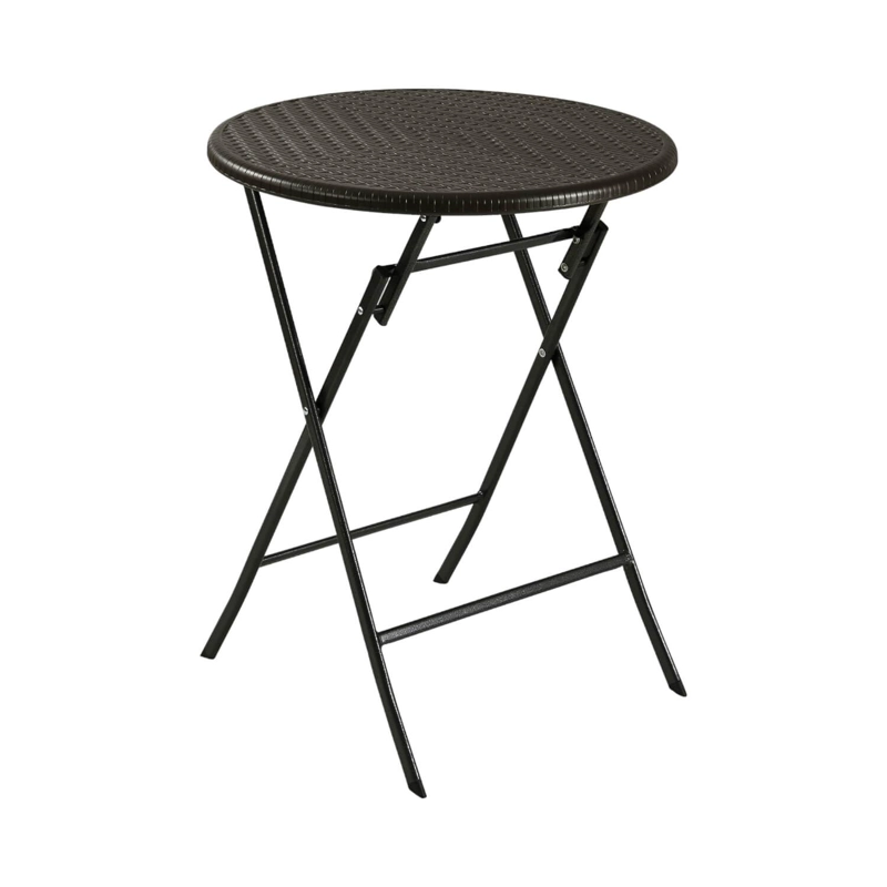 SET NORTHWEST ACERO CAFE 2 SILLAS + MESA REDONDA PLEGABLE 60 CM RATTAN - 2