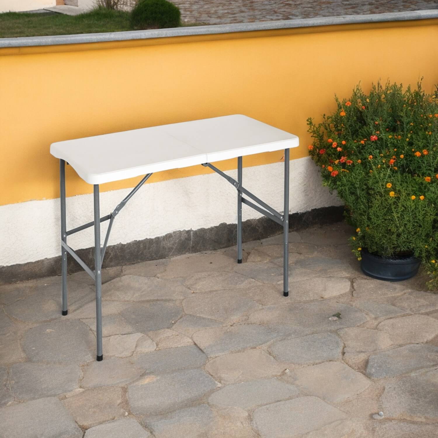 MESA NORTHWEST NW-PL122 PLEGABLE 122X60X74CM BLANCO ACERO - 5