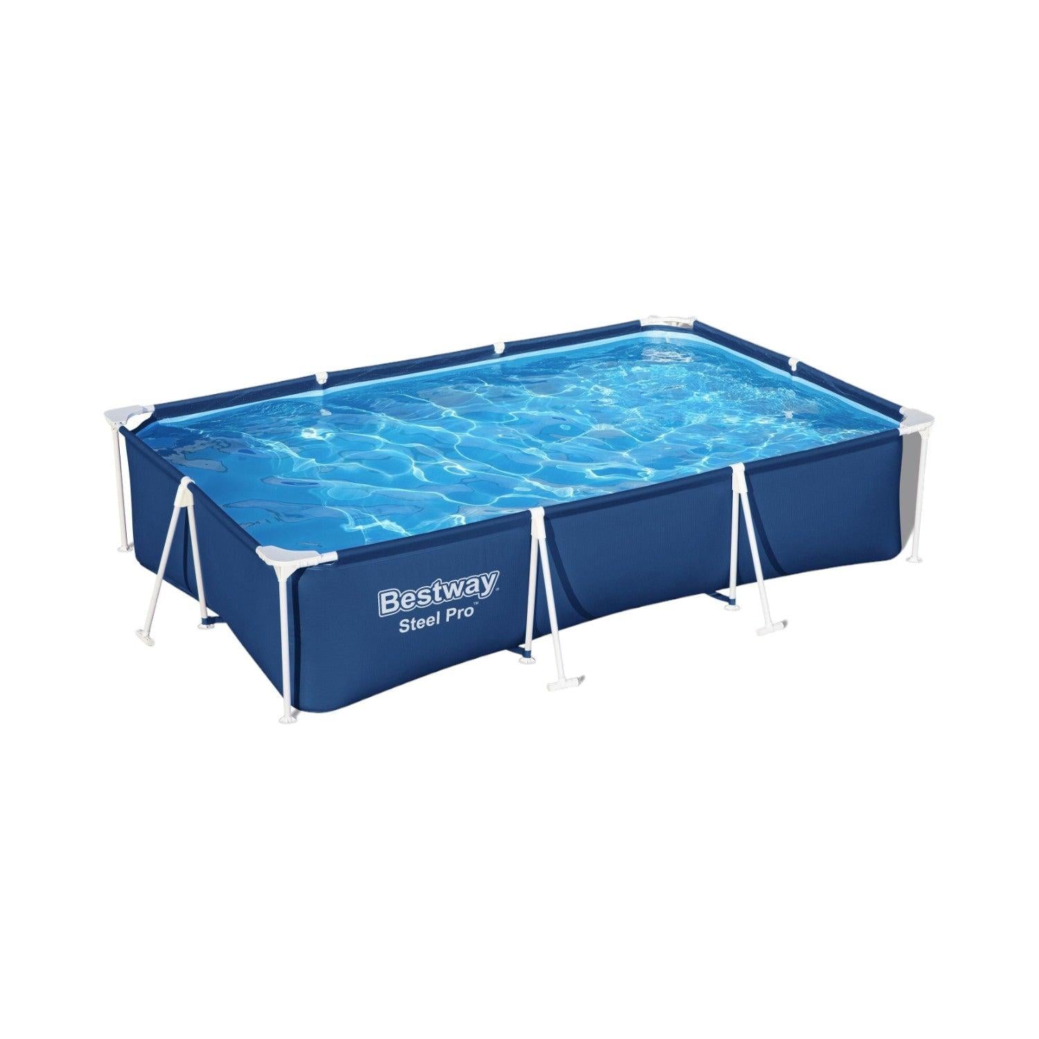 PISCINA BESTWAY 561NS RECTANGULAR STEEL PRO AZUL 2.80MX2.01MX66 CM - 1