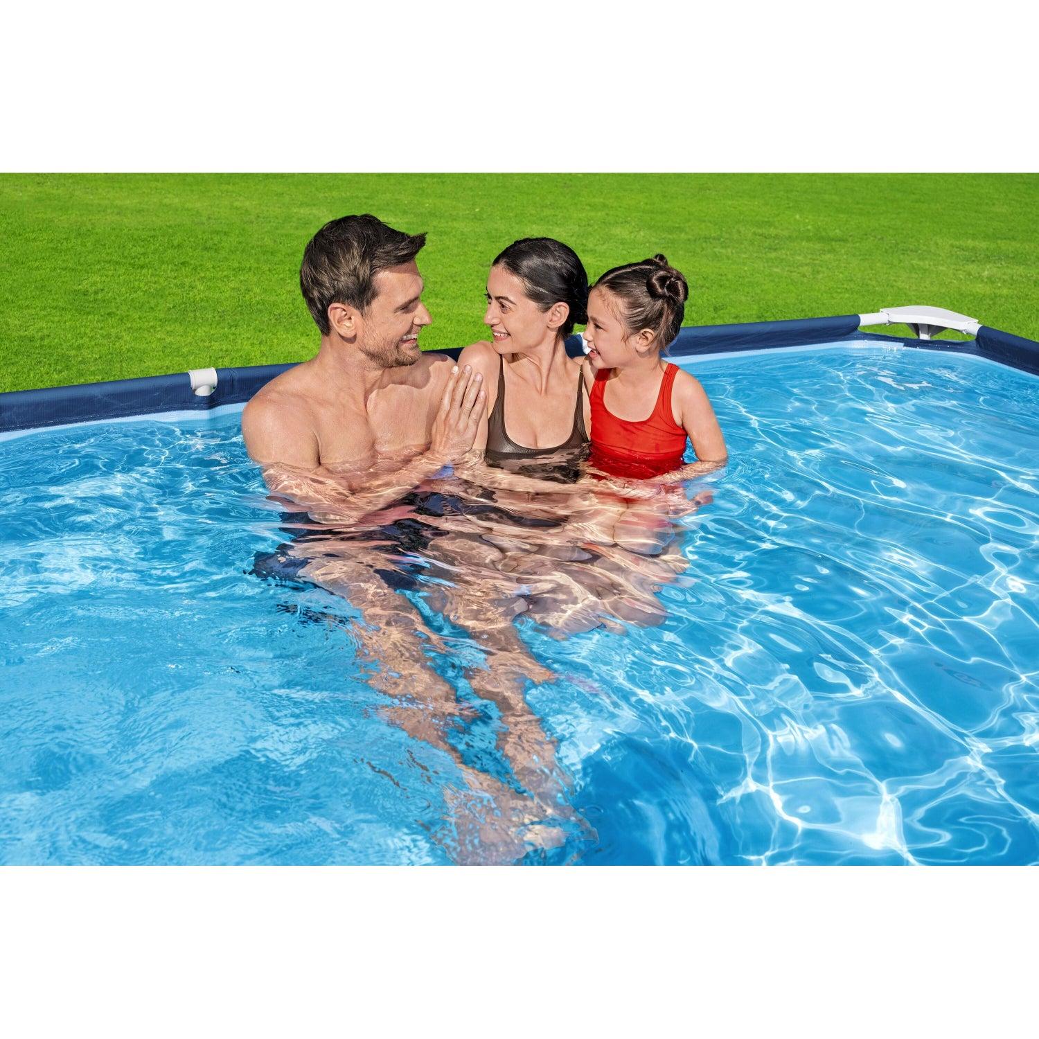 PISCINA BESTWAY 561NS RECTANGULAR STEEL PRO AZUL 2.80MX2.01MX66 CM - 5
