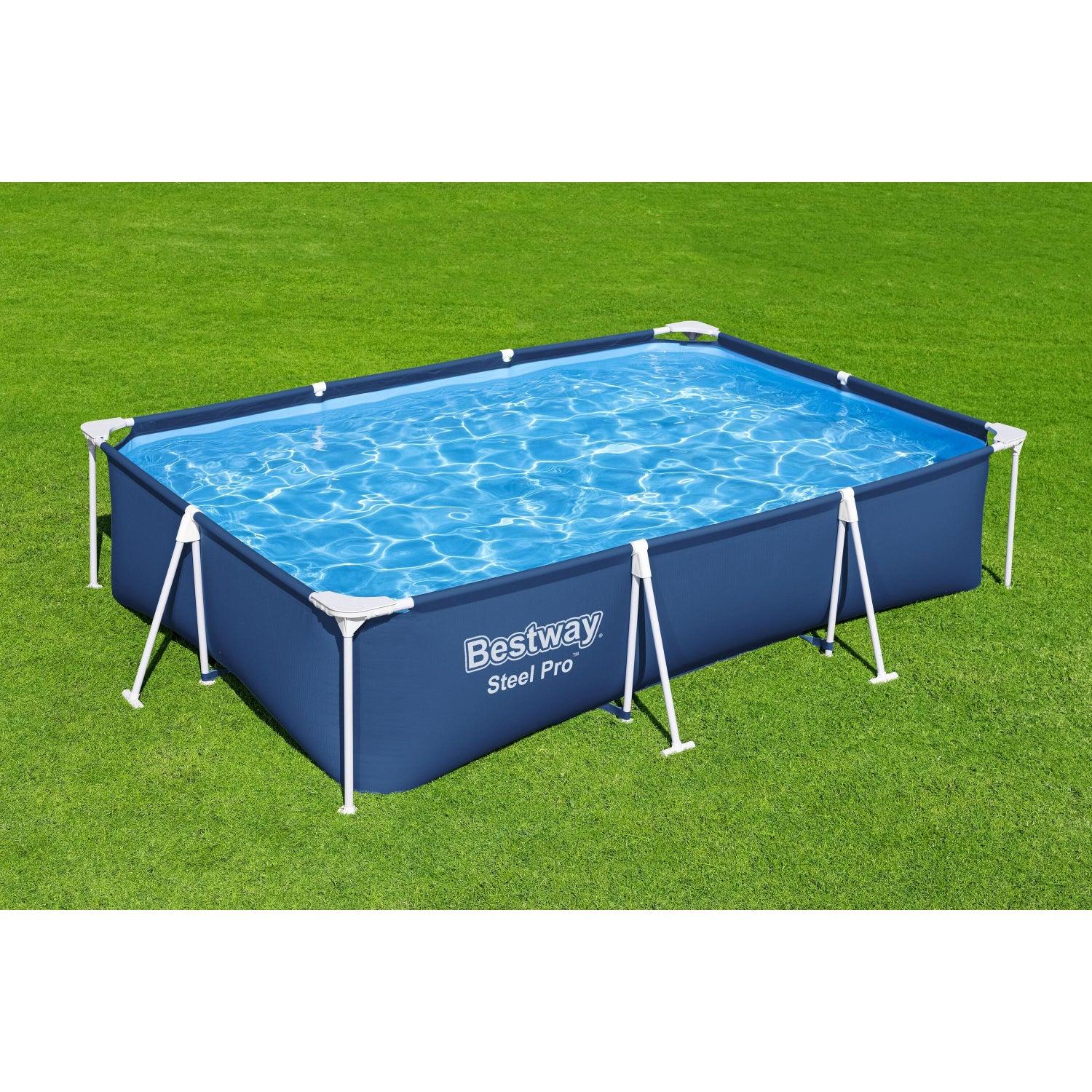 PISCINA BESTWAY 561NS RECTANGULAR STEEL PRO AZUL 2.80MX2.01MX66 CM - 6