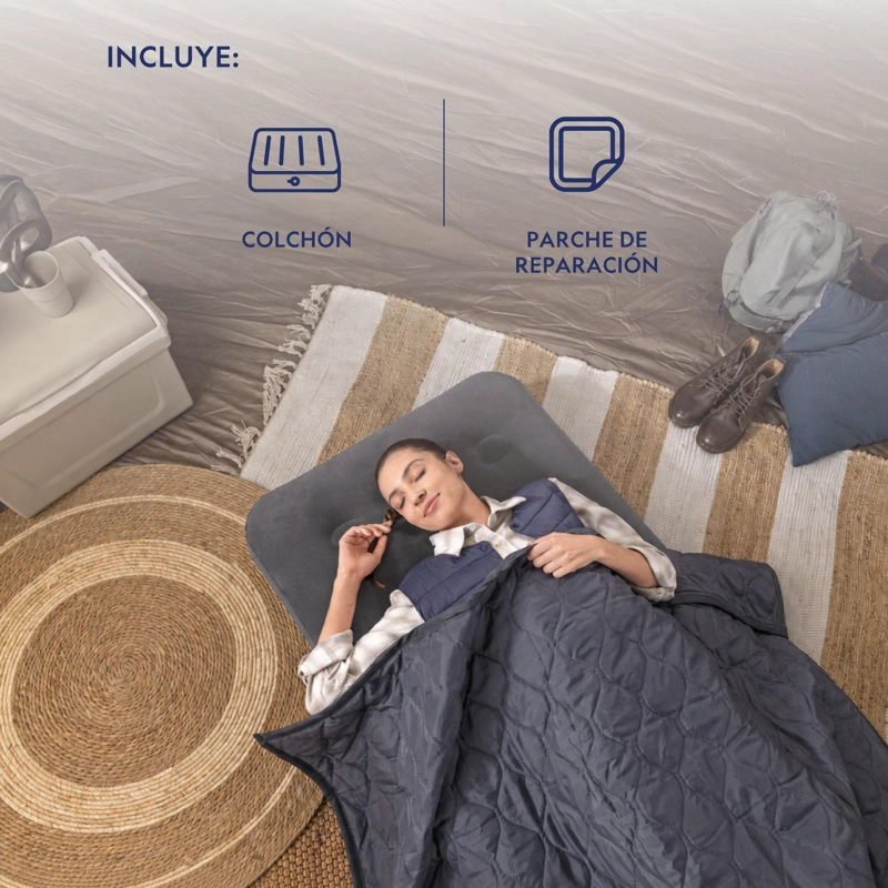 COLCHON INFLABLE INDIVIDUAL 1 PLAZA 1.85MX76CMX22CM BESTWAY - 7
