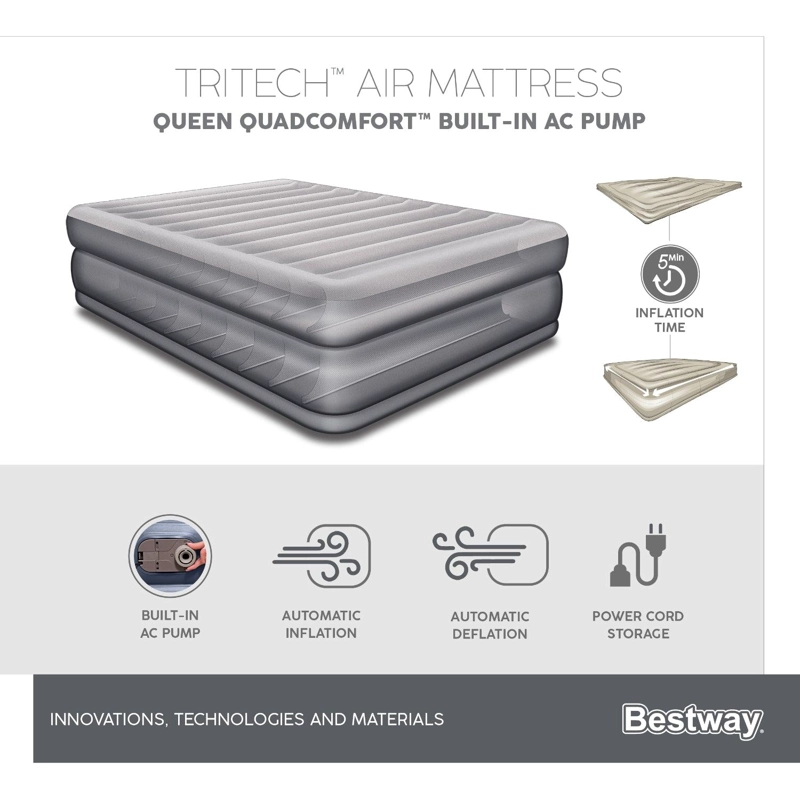 COLCHON INFLABLE ELE CTRICO QUEEN 2.03MX1.52MX51CM BESTWAY - 7