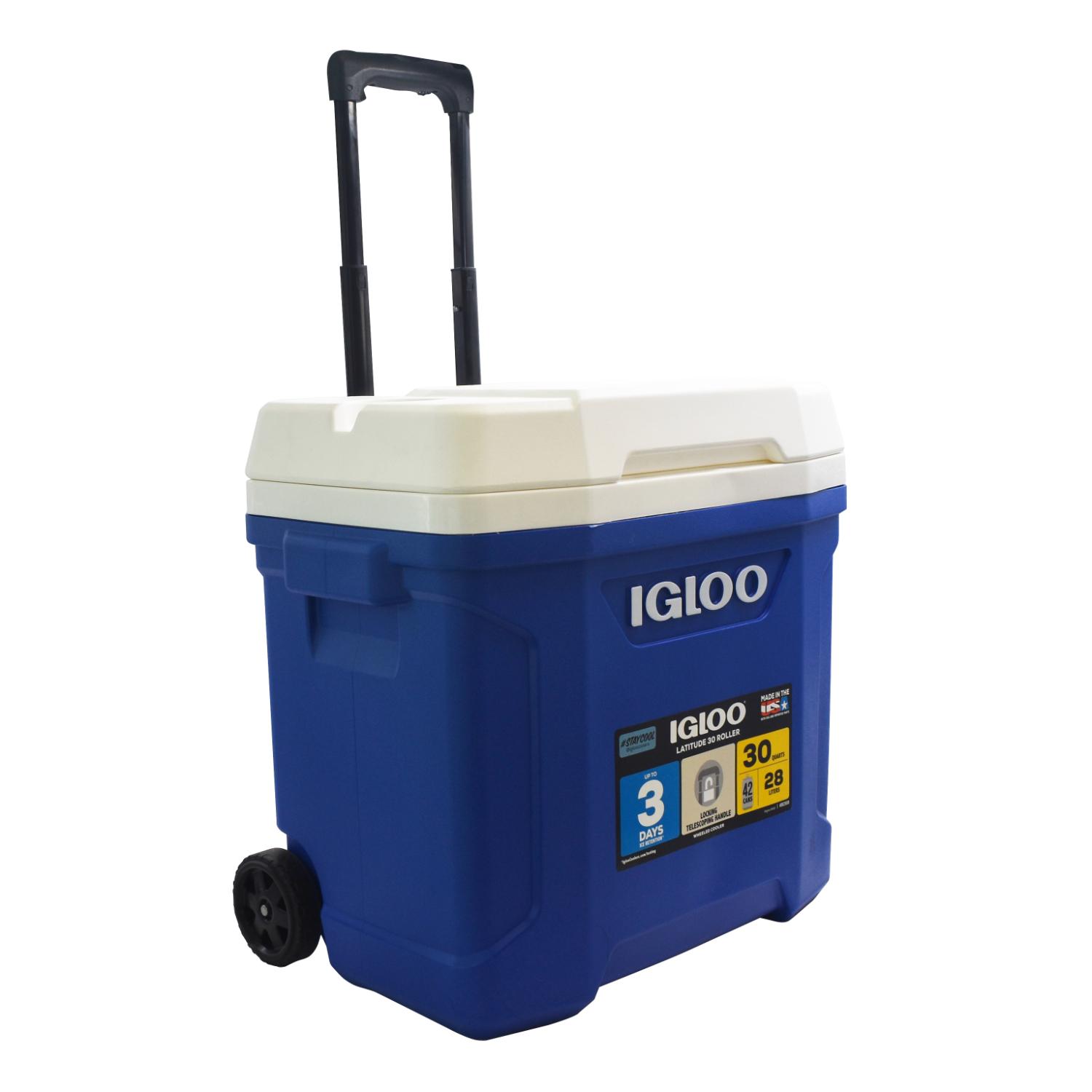 COOLER NEVERA HIELERA LATITUDE RUEDAS 28 LITROS AZUL IGLOO - 1