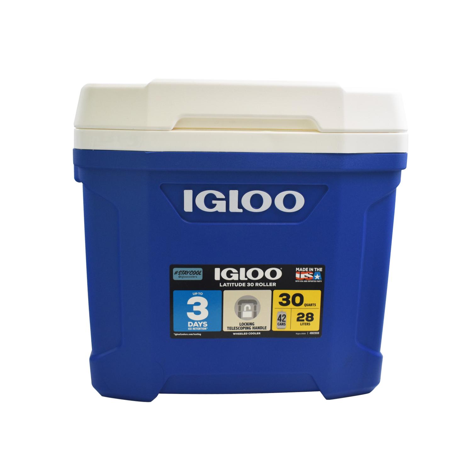 COOLER NEVERA HIELERA LATITUDE RUEDAS 28 LITROS AZUL IGLOO - 2