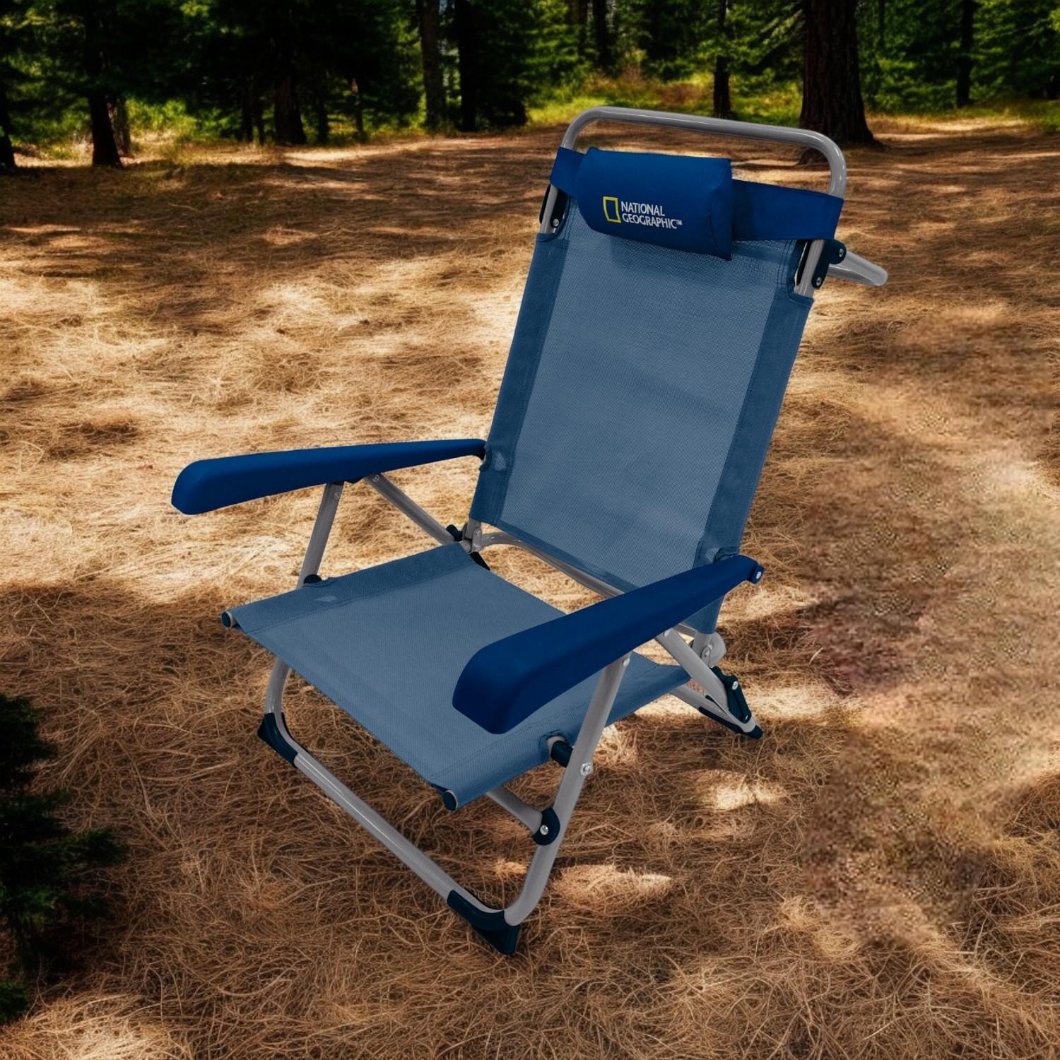 SILLA PLEGABLE PLAYA ALMOHADA VERMONT AZUL NATIONAL GEOGRAPHIC - 6