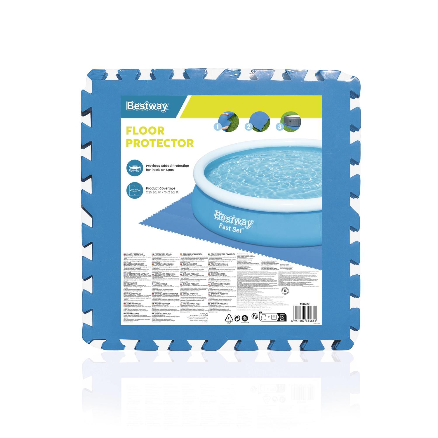 CUBRE PROTECTOR PISO BESTWAY 58220 AZUL EVA PISCINA 50CM X 50CM - 2