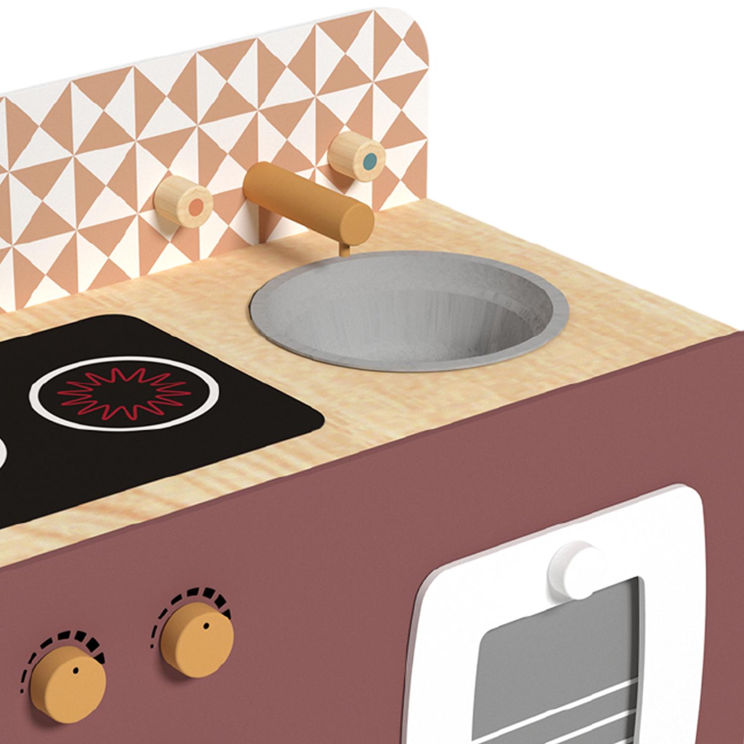 COCINA GAMEPOWER MADERA BURDEO + ACCESORIOS 59X32X66 CM - 5
