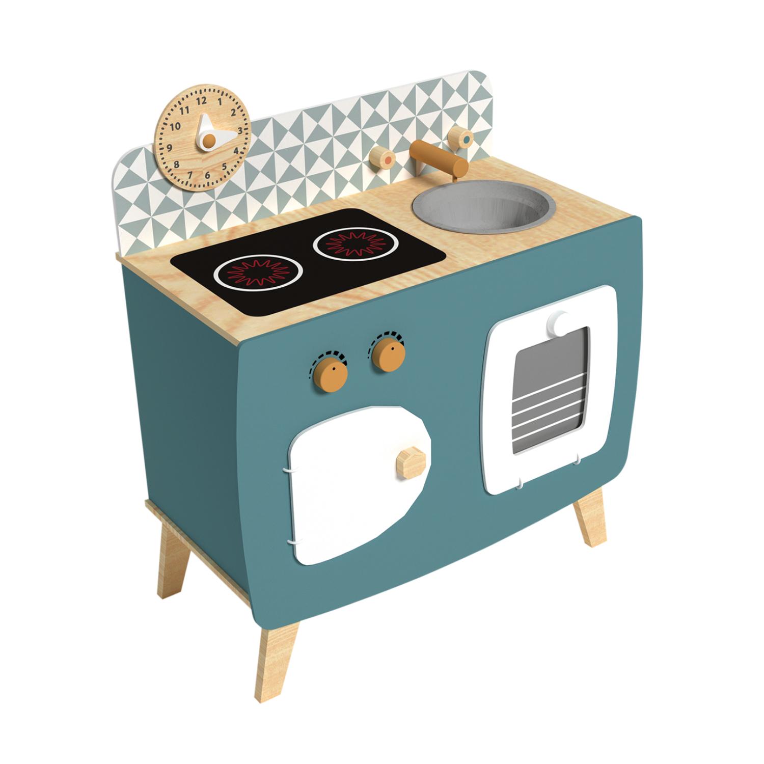 COCINA GAMEPOWER MADERA AZUL + ACCESORIOS 59X32X66CM - 1