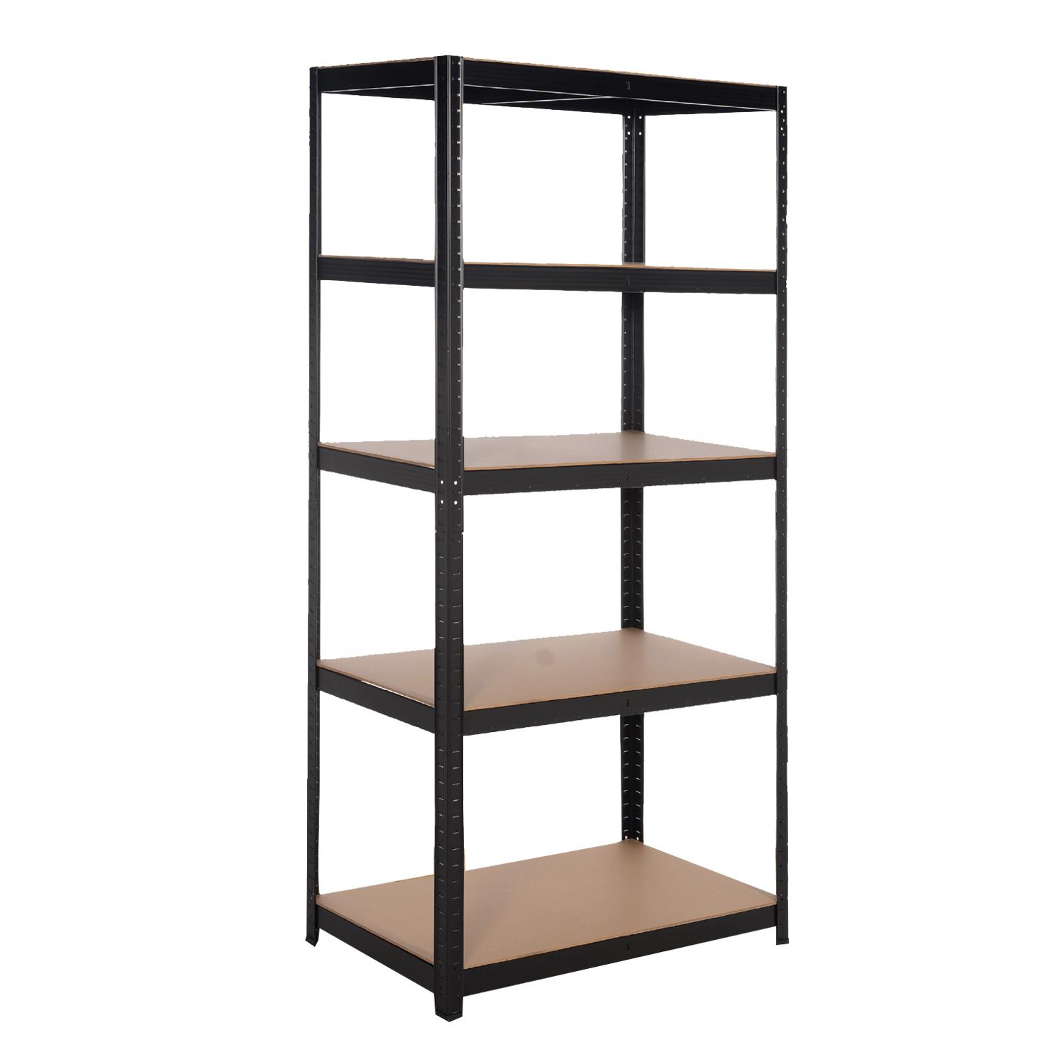 ESTANTE RACK ACERO 5 NIVELES NEGRO 90X40X180CM AIRHOUSE - 1