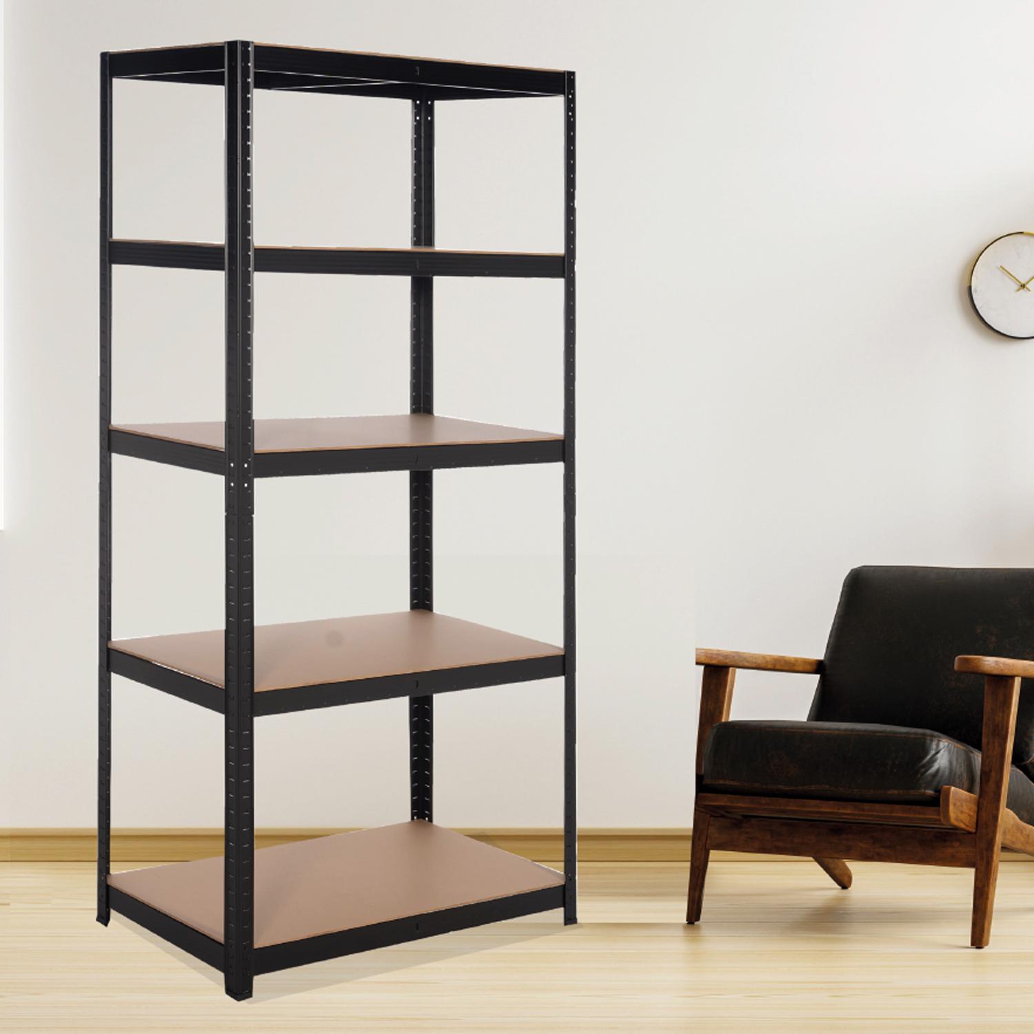 ESTANTE RACK ACERO 5 NIVELES NEGRO 90X40X180CM AIRHOUSE - 2