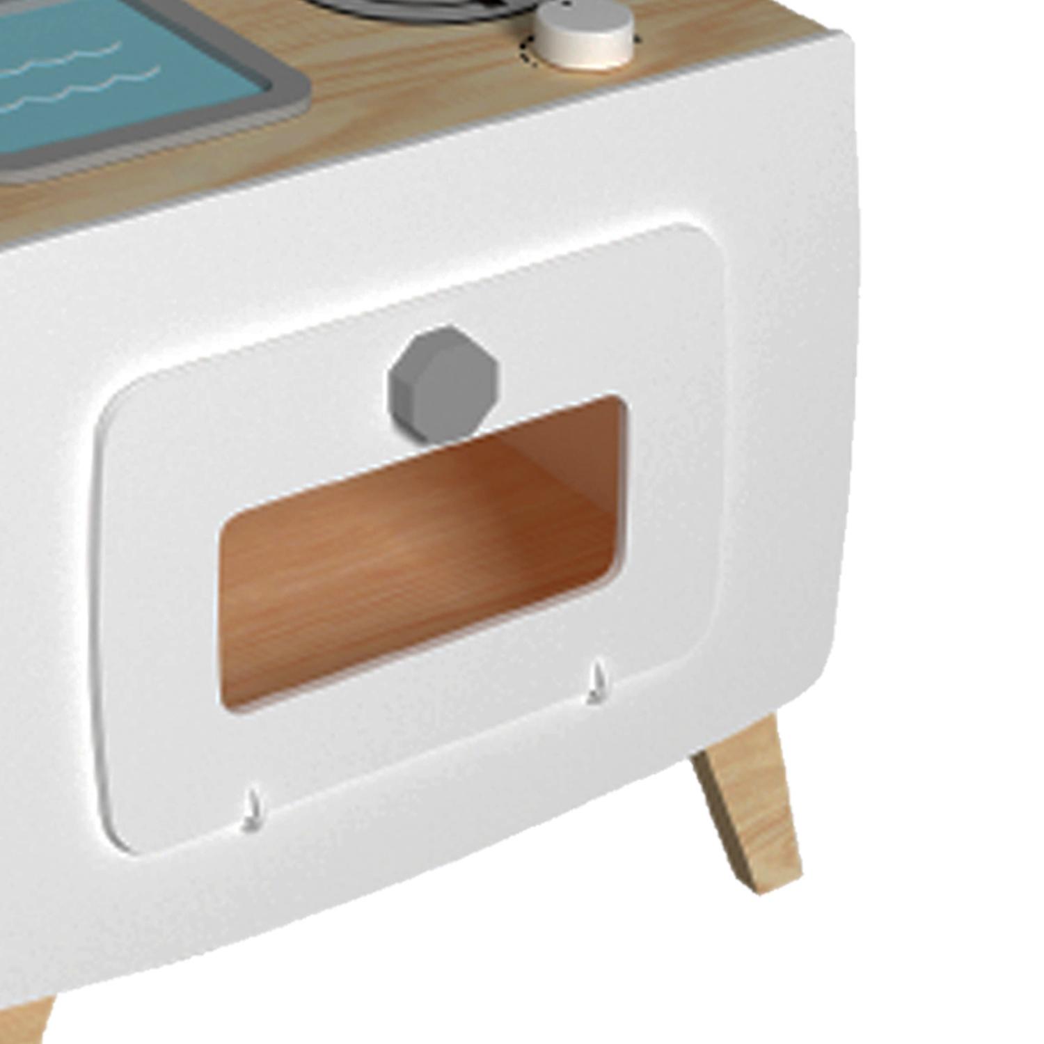 COCINA JUGUETE MADERA BLANCO + ACCESORIOS 39X26X49CM - 4