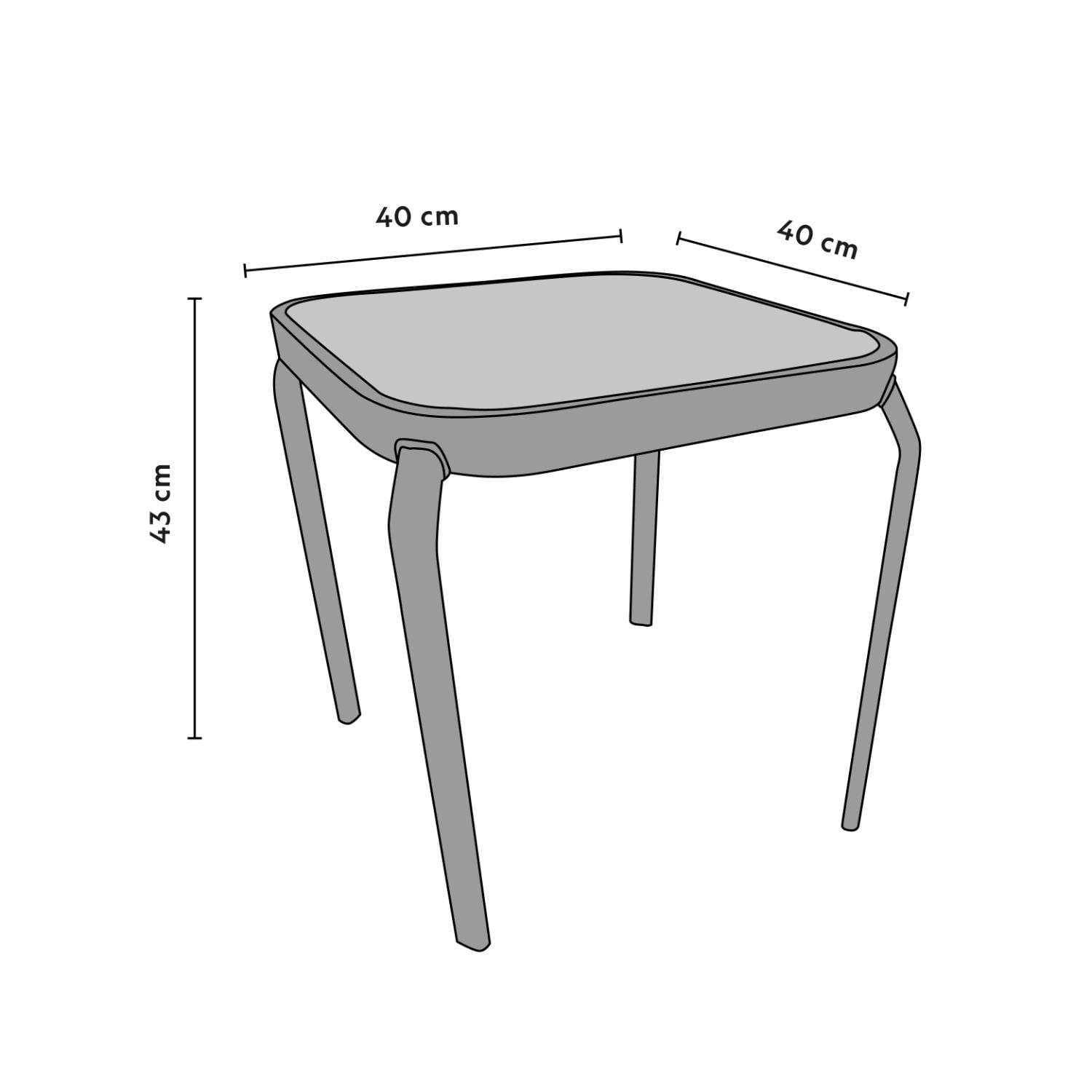 MESA AUXILIAR TERRAZA DOLCE VITA 40X40X43CM NORTHWEST - 2