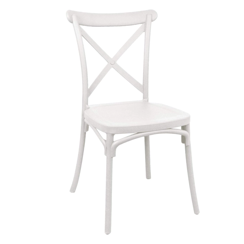 SILLA PLASTICO APILABLE DECO COPENHAGEN BLANCA ESCANDINAVIA - 1
