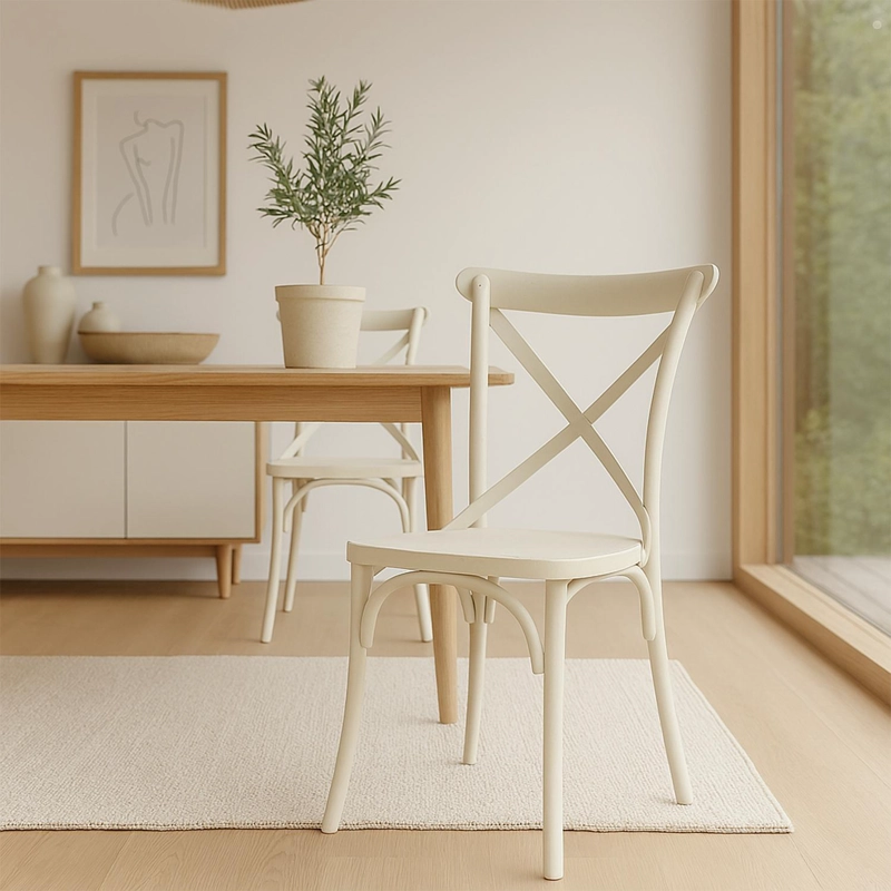 SILLA PLASTICO APILABLE DECO COPENHAGEN BLANCA ESCANDINAVIA - 6