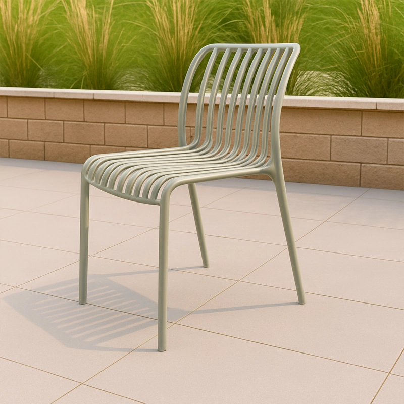 SILLA XL PLASTICO RESINA DECO BREMEN GRIS ESCANDINAVIA - 7