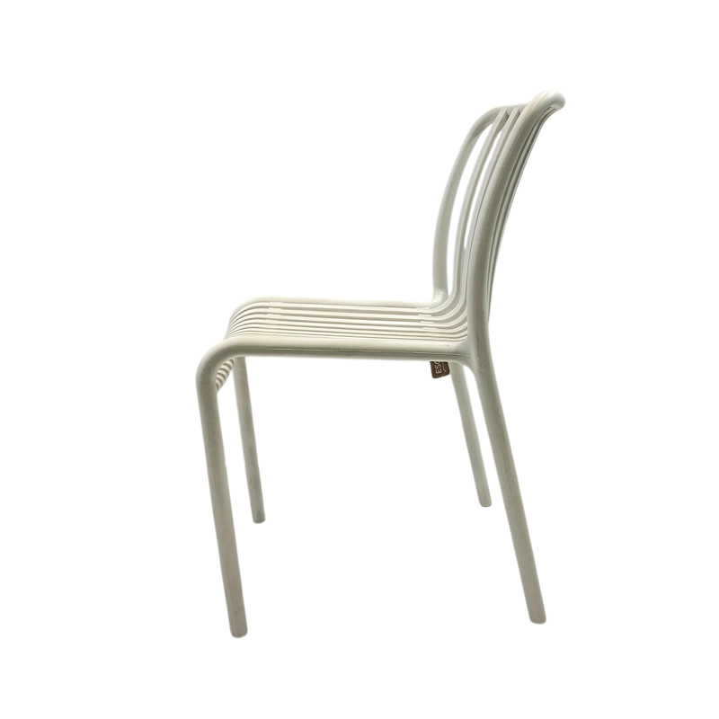 SILLA PLASTICO APILABLE DECO BREMEN BLANCA ESCANDINAVIA - 4