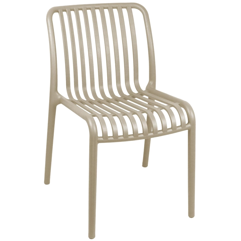 SILLA PLASTICO APILABLE DECO BREMEN BEIGE ESCANDINAVIA - 1