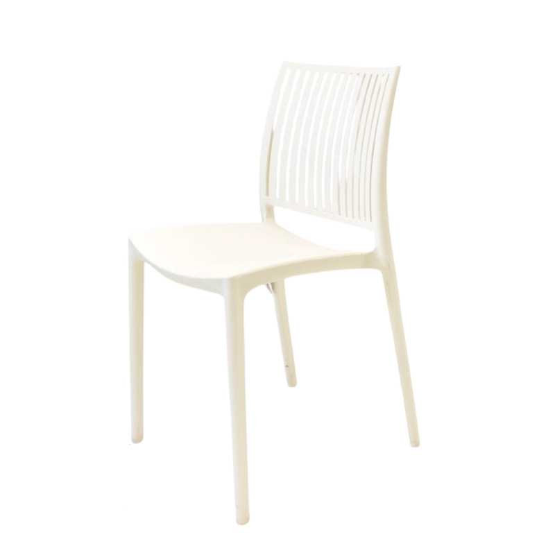 SILLA PLASTICO APILABLE DECO NORUEGA BLANCA ESCANDINAVIA - 1
