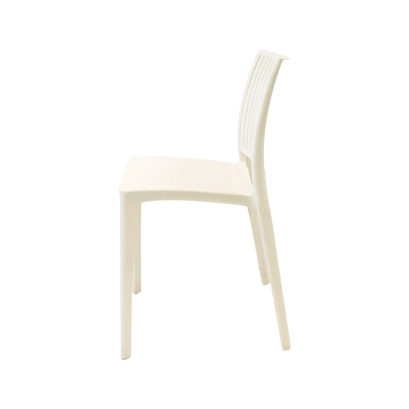 SILLA PLASTICO APILABLE DECO NORUEGA BLANCA ESCANDINAVIA - 4