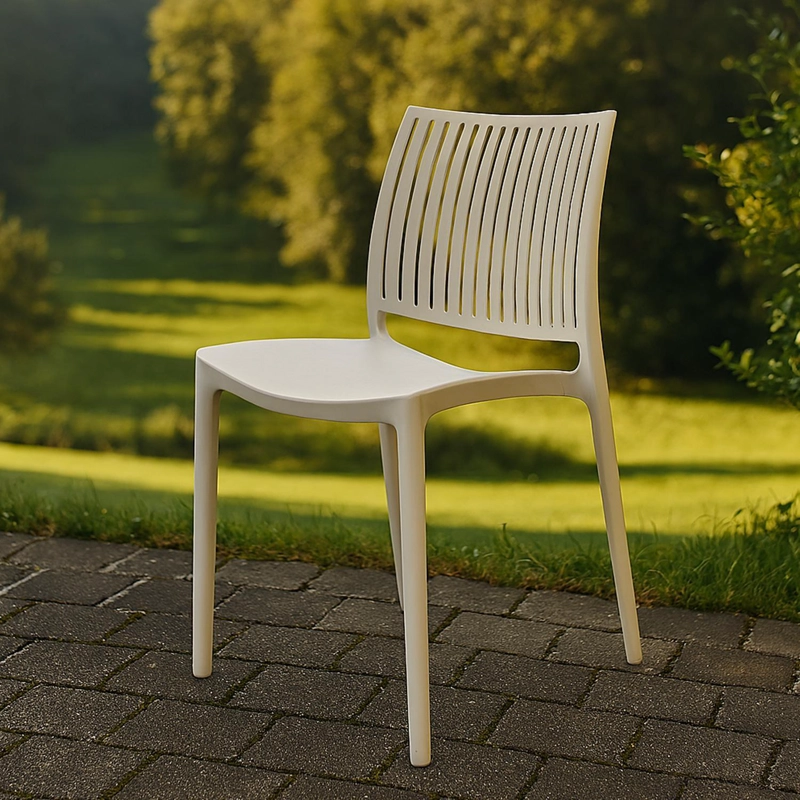 SILLA PLASTICO APILABLE DECO NORUEGA BLANCA ESCANDINAVIA - 8