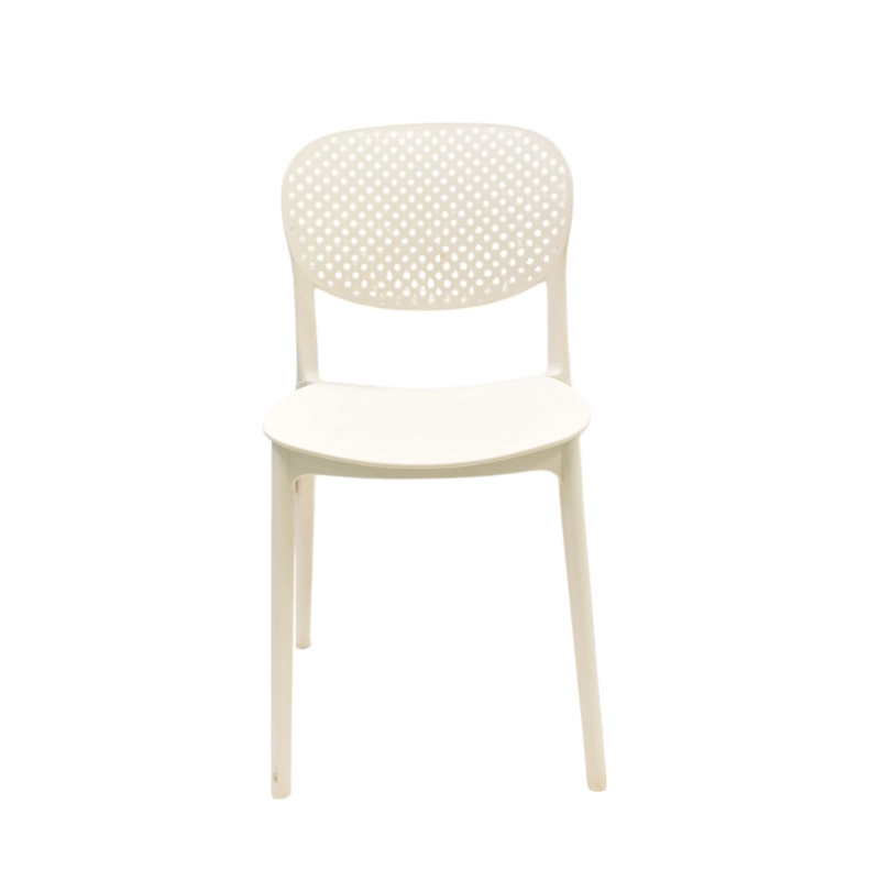 SILLA PLASTICO APILABLE DECO HAMBURG BLANCA ESCANDINAVIA - 3