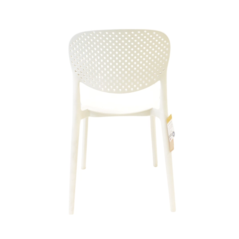 SILLA PLASTICO APILABLE DECO HAMBURG BLANCA ESCANDINAVIA - 4