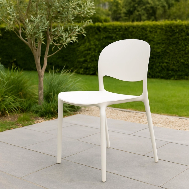 SILLA PLASTICO APILABLE DECO SEVILLA BLANCA ESCANDINAVIA - 3