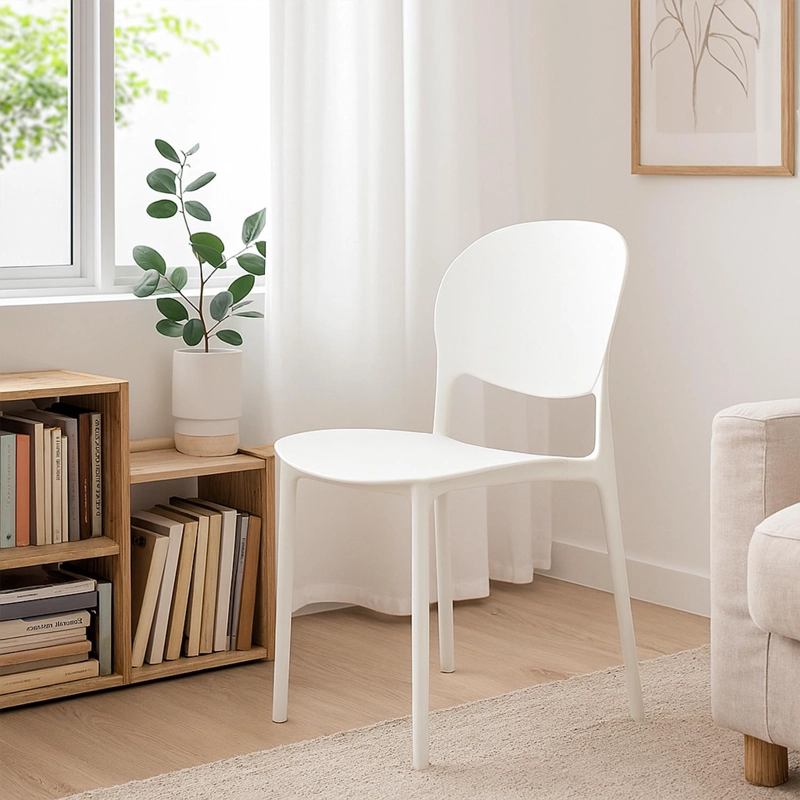 SILLA PLASTICO APILABLE DECO SEVILLA BLANCA ESCANDINAVIA - 6
